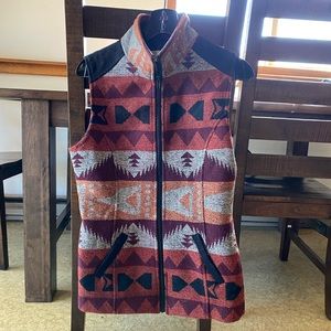 Wool southwestern vest size large